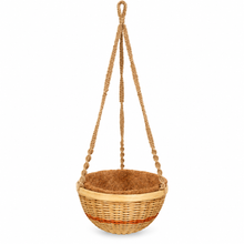 Trellis Bliss 10″ Bamboo Hanging Planter (Jute Rope Hanger)