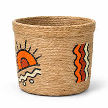 Trellis Bliss 4" Hand-Painted Jute Succulent Planter