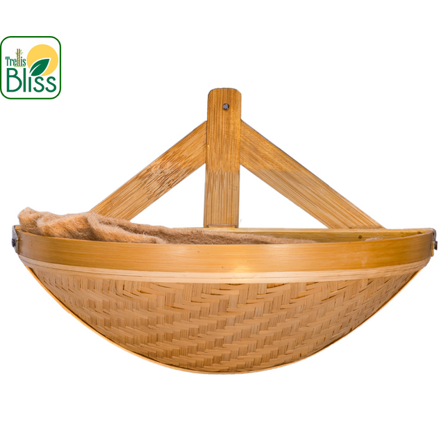 Trellis Bliss Halfmoon Bamboo Wall Planter
