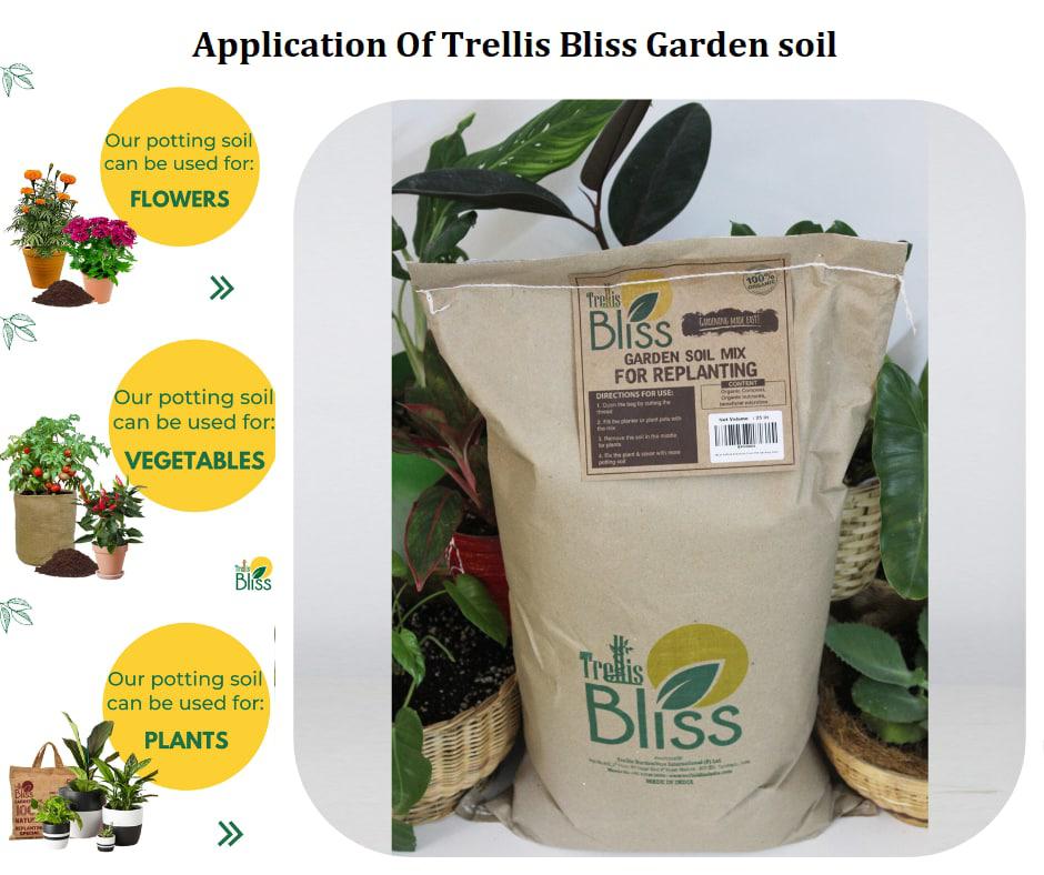 Trellis Bliss Enriched Garden Soil Mix (25Litres) trellisblissindia